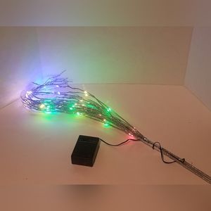 Glitter Sprigs 36" w/ 60 LEDs Silver by Bethlehem Lights